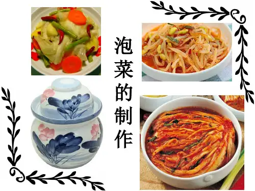 泡菜的制作   校本课程(生物)