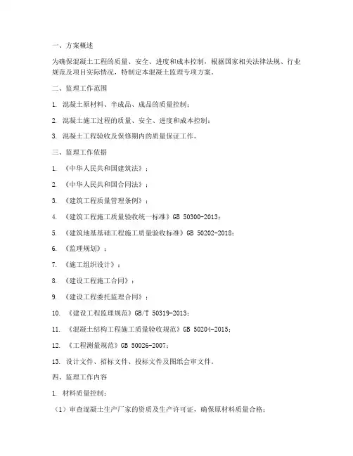 混凝土监理专项方案