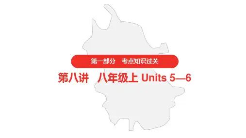人教版初中英语中考 第8讲 八年级上 Units 5—6