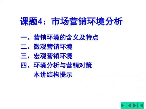 市场营销环境分析培训教程PPT课件( 17页)