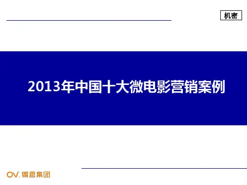XXXX年中国十大微电影营销案例