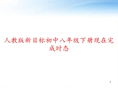人教版新目标初中八年级下册现在完成时态 ppt课件