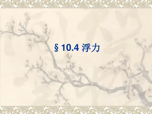 苏科版八年级物理下册10.4浮力  课件 (共12张PPT)