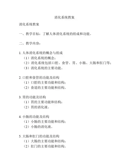 消化系统教案