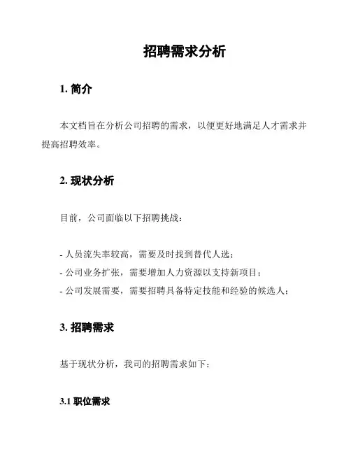 招聘需求分析