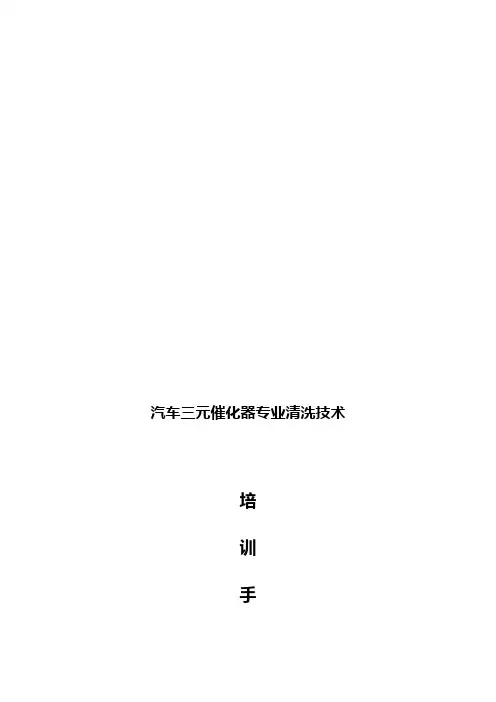 三元催化器清洗剂使用手册