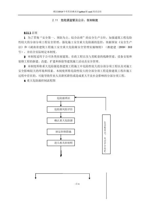 危险源监管及公示、告知制度
