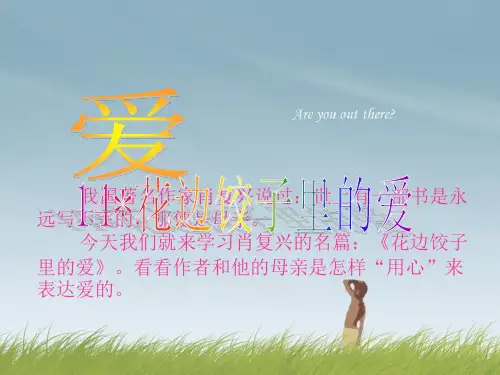 小学语文：14 花边饺子里的爱 课件1(语文S版六上)