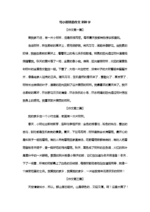 写小树林的作文350字