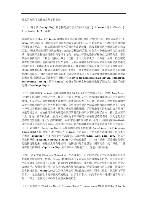 常见的知识可视化的几种工具简介