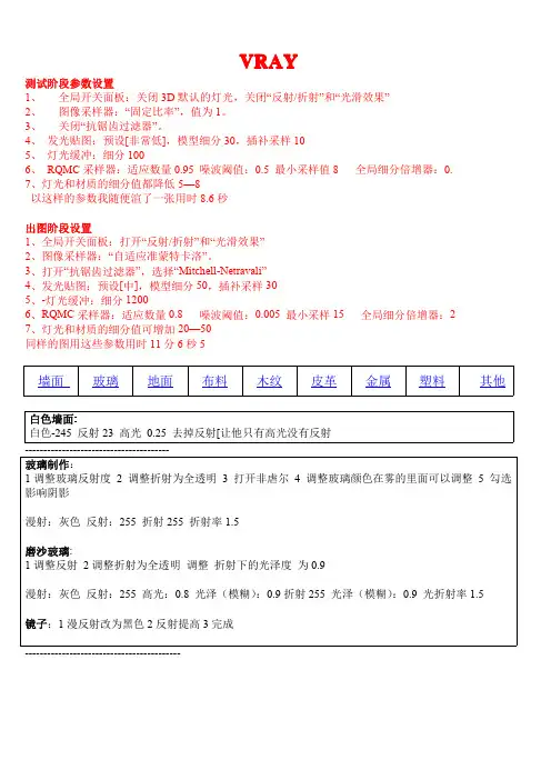 vary渲染参数