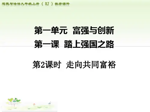 走向共同富裕-部编版道德与法治九年级上册