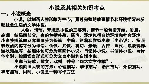 小说阅读理解答题技巧ppt课件