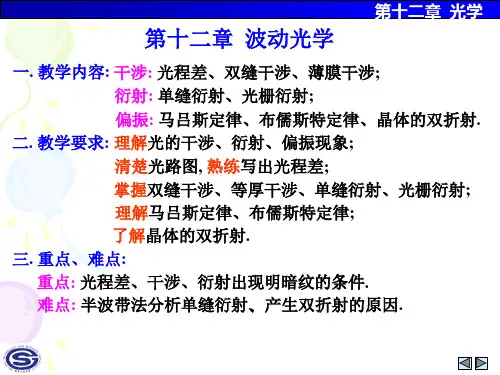 12-1双缝干涉、光程、光程差