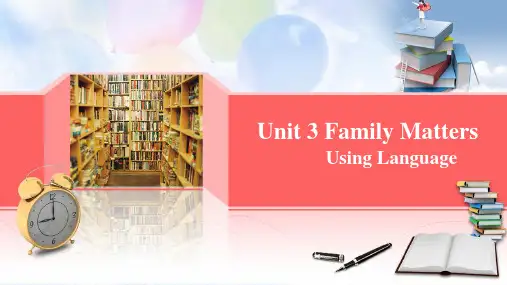 外研必修第一册Unit3_Using_language_名师课件