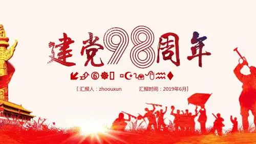 七一建党节PPT模板
