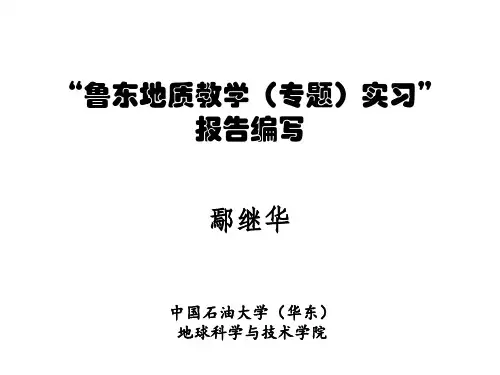 鲁东实习报告编写2014.8.14
