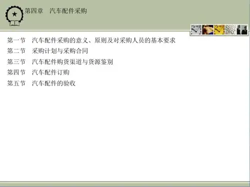 汽车配件采购培训课件(PPT 89页)
