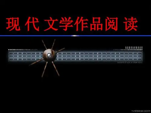高考复习现代文学作品阅读ppt