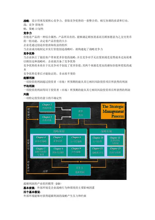 企业战略管理 期末重点