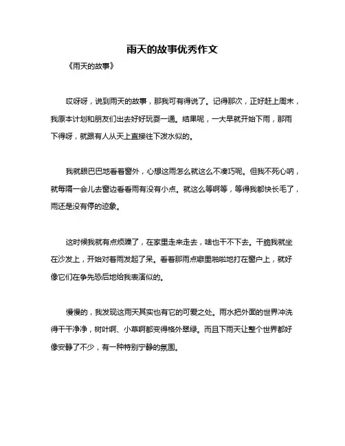 雨天的故事优秀作文