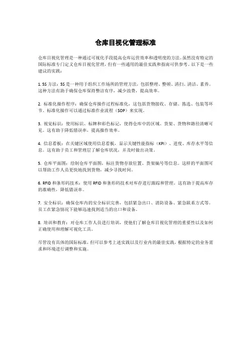仓库目视化管理标准