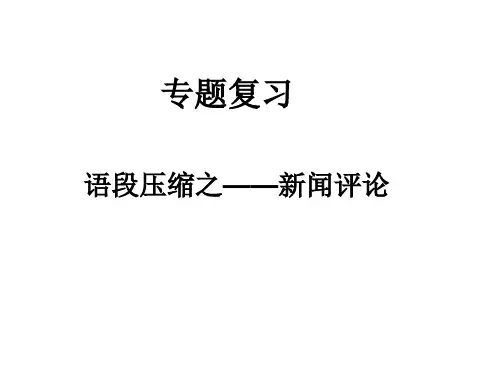 2  压缩语段——新闻评论