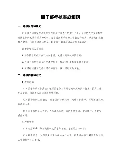 团干部考核实施细则