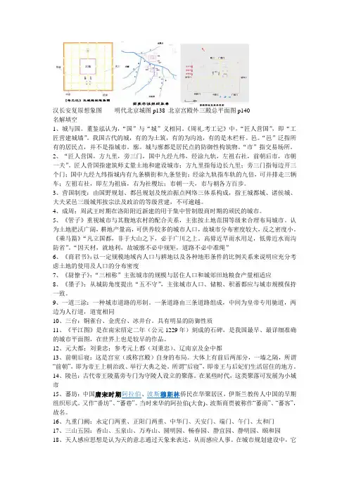 中国城市建设史重点