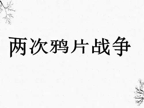 两次鸦片战争优质课件统编版历史高中必修中外历史纲要PPT