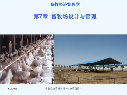 2014畜牧经济管理学(高教版)教学课件：第7章畜牧场设计与管理