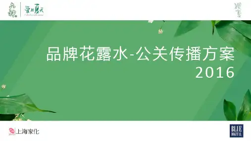 品牌花露水六神-公关传播营销推广方案