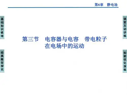 优化方案高三物理一轮复习课件--第6章第三节《电容器与电容 带电粒子在电场中的运动》