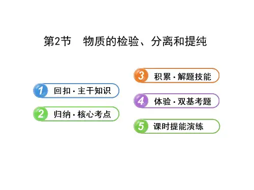 高三化学一轮复习精品课件-10.2_物质的检验、分离和提纯