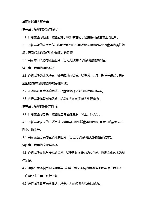 美丽的城堡大班教案