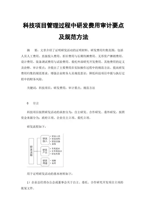 科技项目管理过程中研发费用审计要点及规范方法