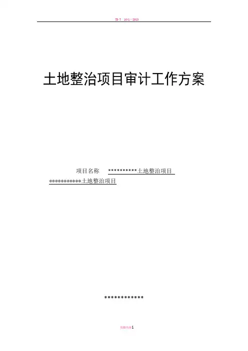 土地整治项目审计方案