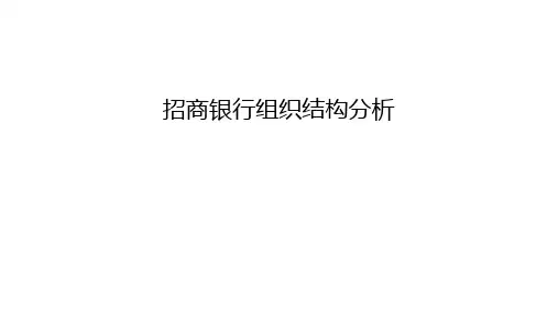 招商银行组织结构分析只是课件