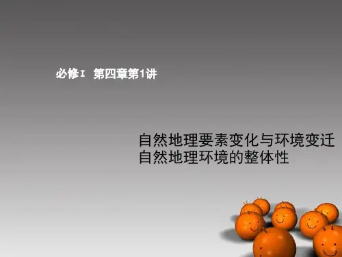 【步步高】2014届高考地理大一轮复习讲义 第四章 第1讲 自然地理要素变化与环境变迁 自然地理环境