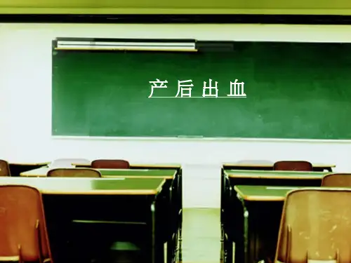 产后出血护理PPT课件