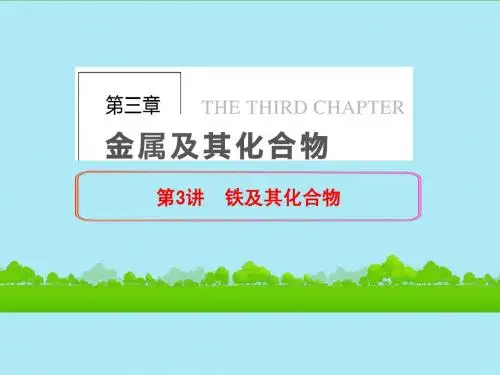2014届高三化学一轮总复习 第三章 金属及其化合物 第3讲 铁及其化合物课件