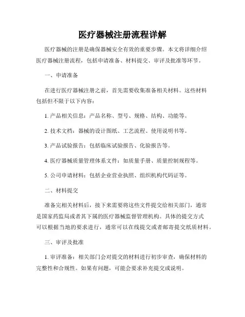 医疗器械注册流程详解