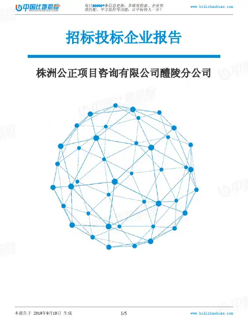 株洲公正项目咨询有限公司醴陵分公司_中标190920