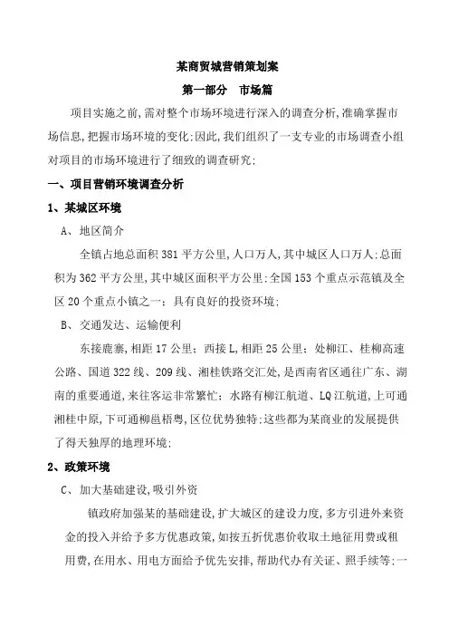 广西商业城策划详案