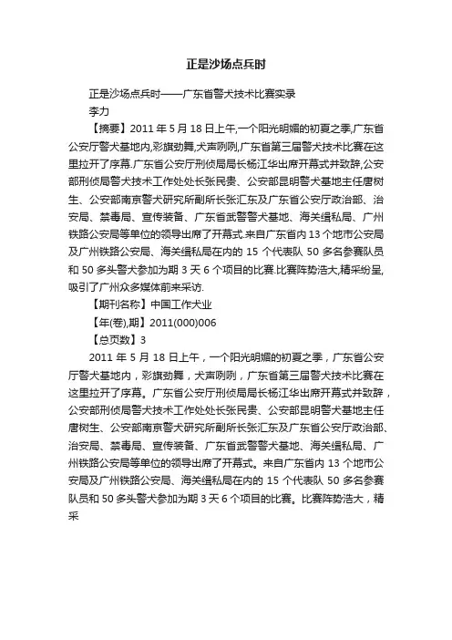 正是沙场点兵时
