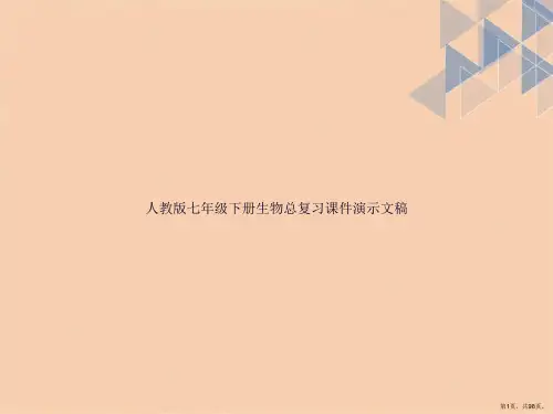 人教版七年级下册生物总复习课件演示文稿