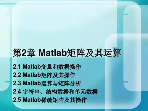 Matlab矩阵及其运算