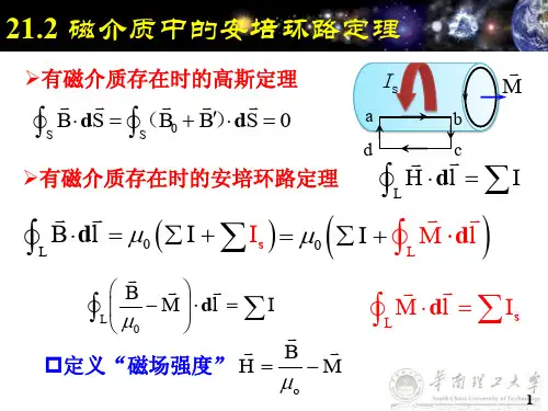 磁介质中的安培环路定理