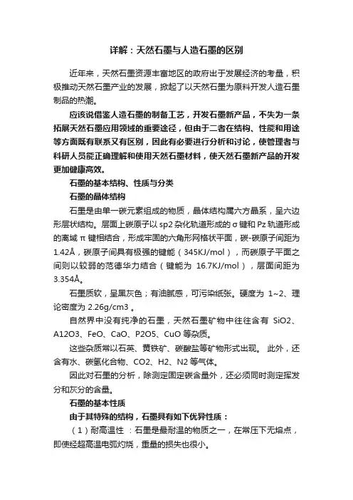 详解：天然石墨与人造石墨的区别