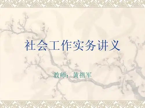 社会工作实务讲义(第一章)